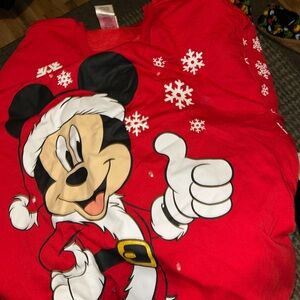 Disney Mickey Mouse Red Christmas Sweater